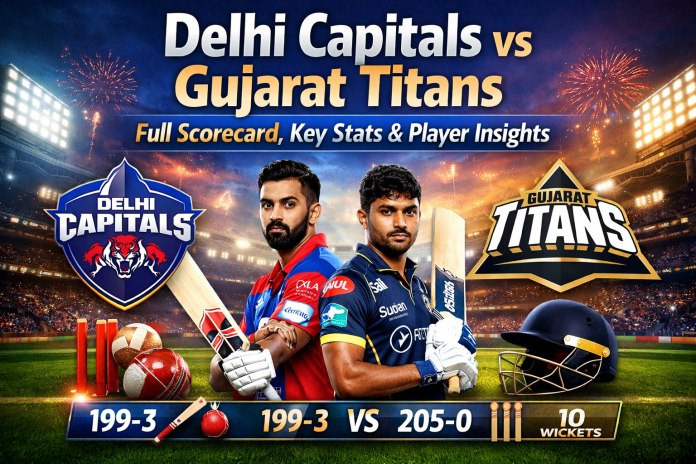 delhi capitals vs gujarat titans match scorecard